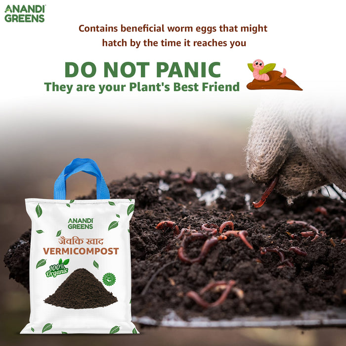 Supar Premium Quality Vermicompost - Organic Fertilizer, Soil Amendment, Plant Growth Booster