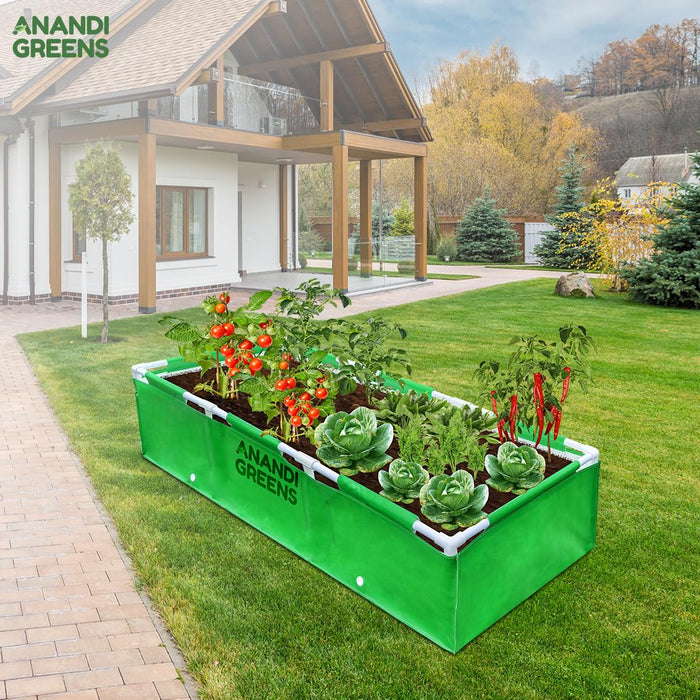 HDPE Rectangular Grow Bag | 5x2x1.5 Ft | 360 GSM with UPVC Frame