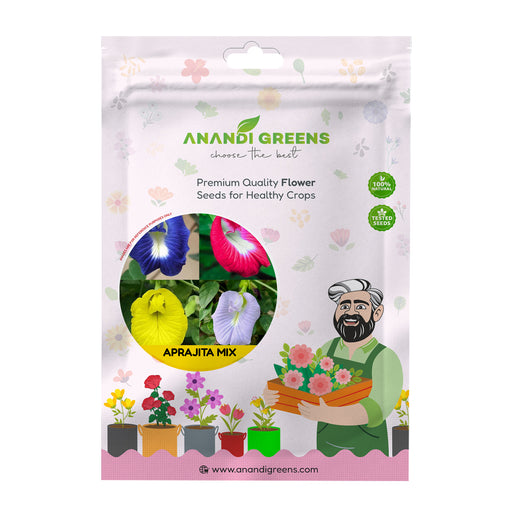 Aprajita Mix Seeds |अपराजिता बीज |Butterfly Pea Flower (30 seeds)