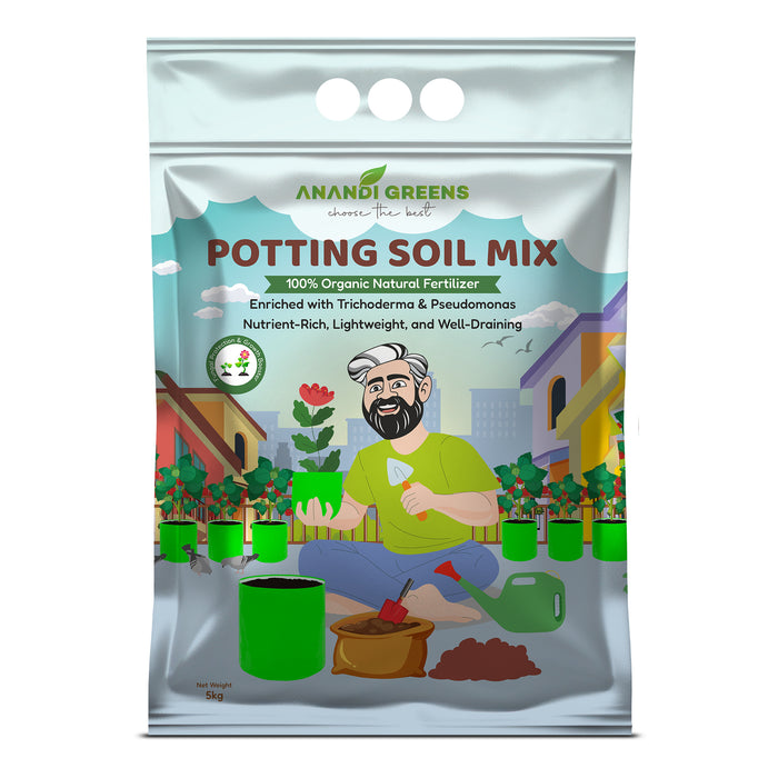 Organic potting soil mix in multiple bag sizes – bio fertilizer and organic fertilizer blend – Anandi Greens