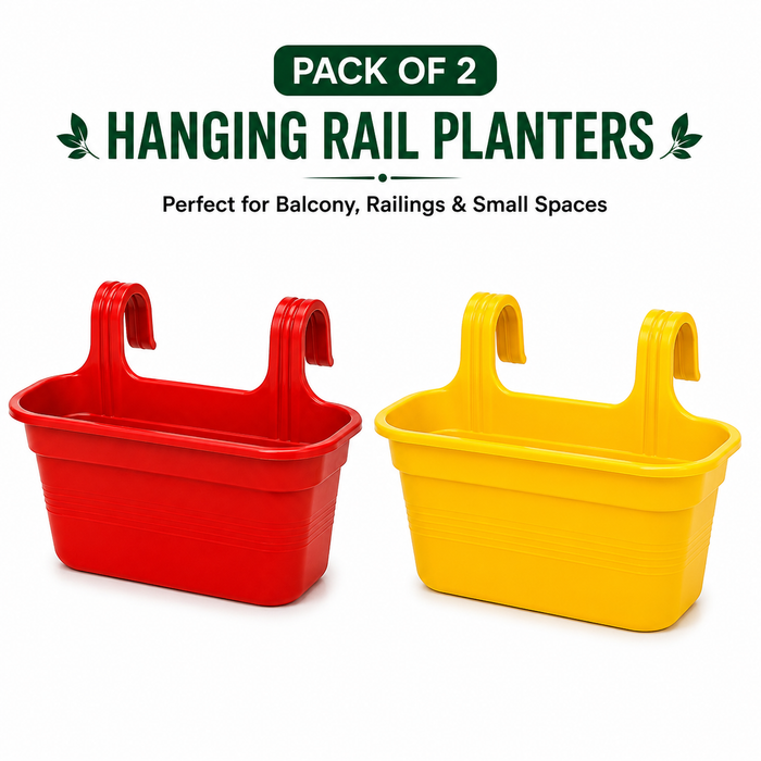 Balcony Double Hook Hanging Planter Pot Pack Of 4 Combo