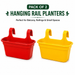 Balcony Double Hook Hanging Planter Pot Pack Of 4 Combo