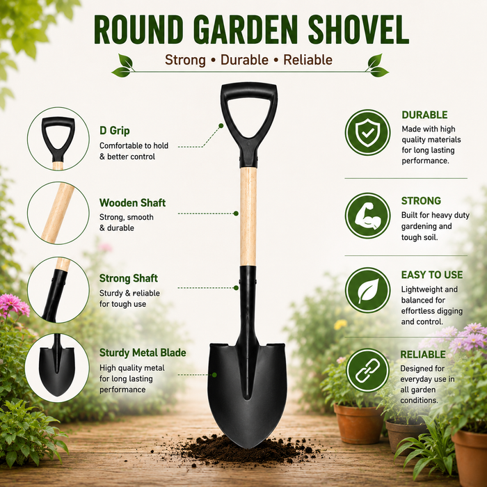 Multi-Purpose Shovel For Digging & Planting