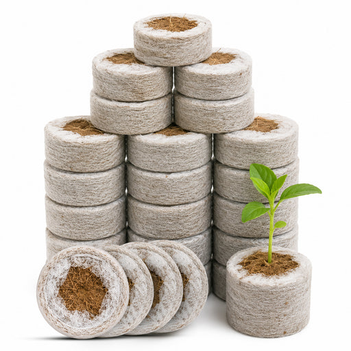 COIR GARDEN - Netted Coco Coins - Hydroponics Seed Germination Coir Netted Coins Pack of 25 
