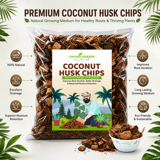 Coconut Husk Chips for Orchids Indoor Plants & Ideal for Soilless Potting Mix Natural Coconut Husk Chips for Better Growing Media