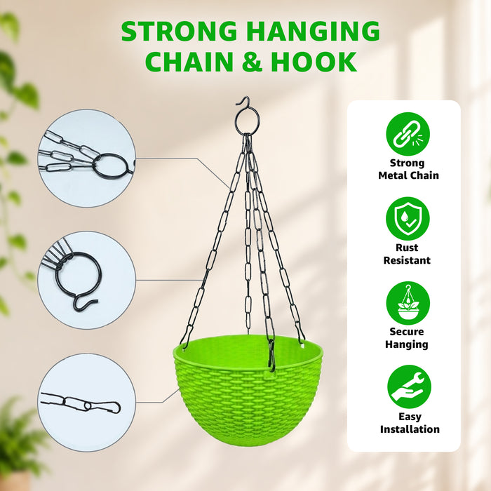 Decorative Balcony Chain Hanging Planter pot