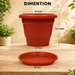Decorative Terracotta Garden Planter Pots with Bottom Tray 10 in 