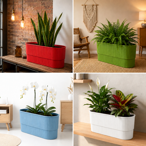 Decorative Window Planter Pot for Home Office & Garden