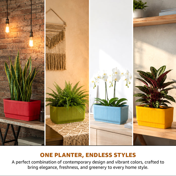 Decorative Window Planter Pot Pack Of 4