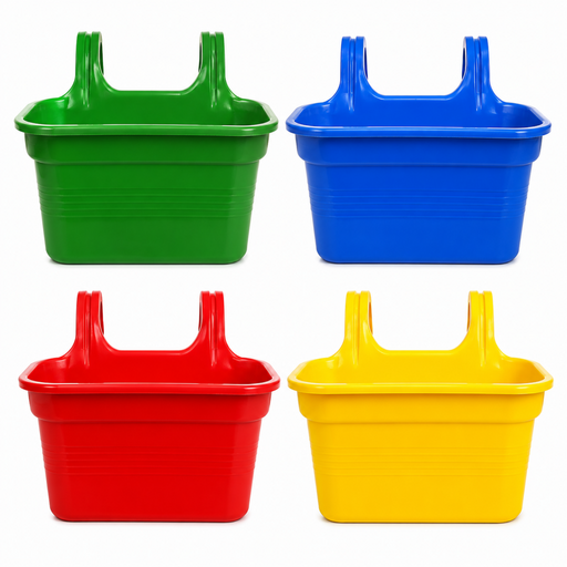 Balcony Hanging Planter Pot Pack Of 4 Combo
