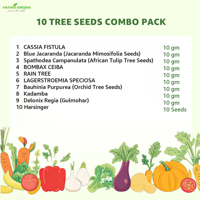 Flowering Tree Seeds Combo Pack Of 10