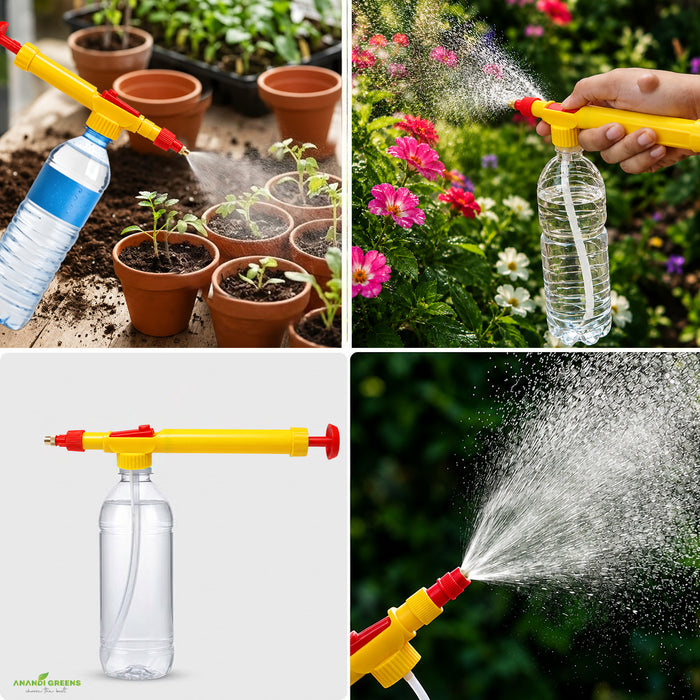 Garden Pump Spray Gun Adjustable High Pressure | Manual Hand Sprayer with Brass Nozzle for Plants, Garden Watering, Pesticide & Car Wash | Heavy Duty Leak-Proof Design