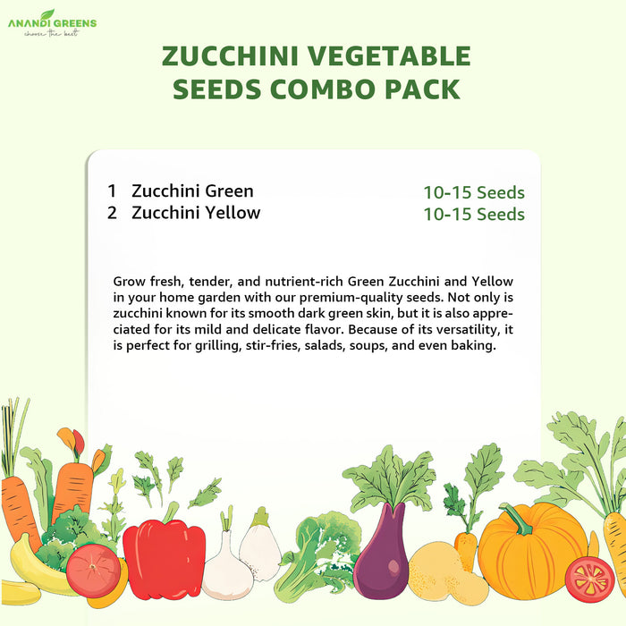 Zucchini Seeds Combo Pack for Balcony and Terrace Gardening