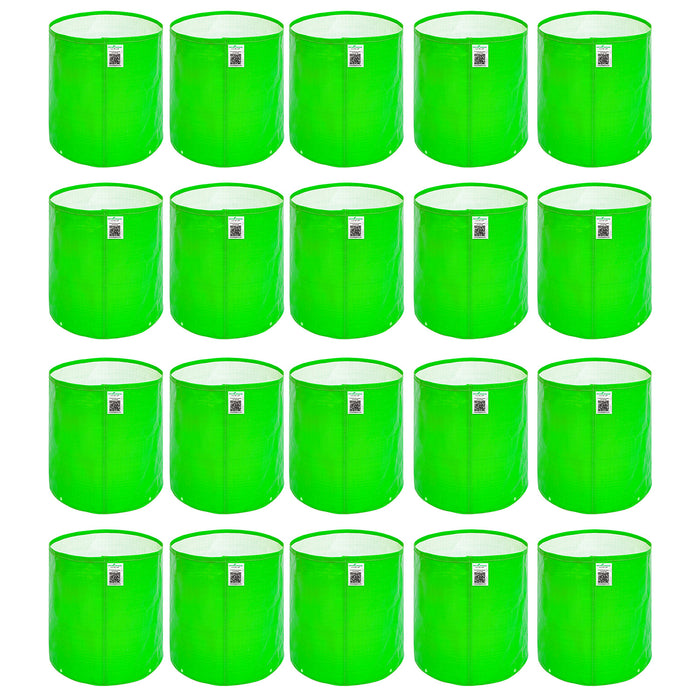Multiple green collapsible storage bins on a white background