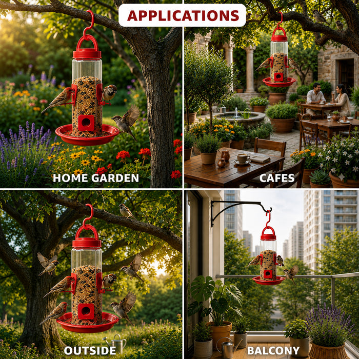 Hanging-Bird-Feeder-Red