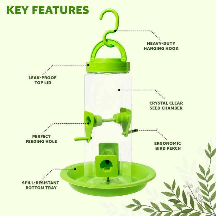 Hanging-Bird-Feeder-Green