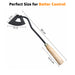 Heavy Duty Garden Hand Hoe Tool Steel Blade Soil Loosening & Weeding Tool