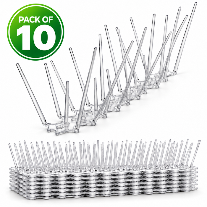 Pack Of 10 Anti Bird & Pigeon Spikes for AC Balcony Railing & Window