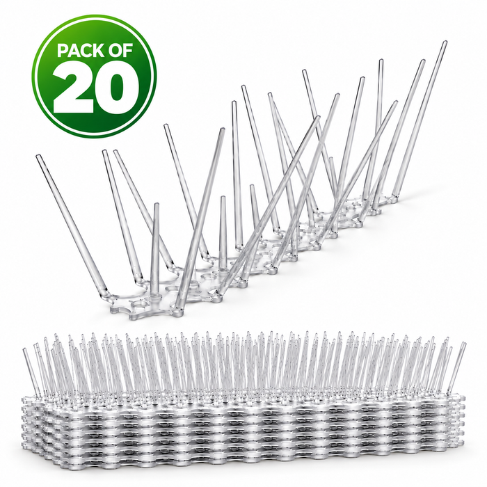 Pack Of 20 Anti Bird & Pigeon Spikes for AC Balcony Railing & Window