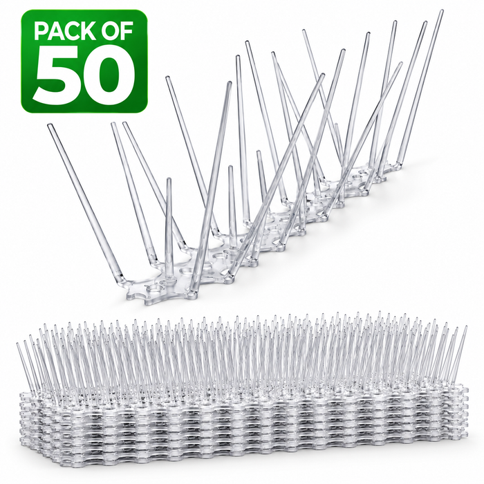Pack Of 50 Anti Bird & Pigeon Spikes for AC Balcony Railing & Window