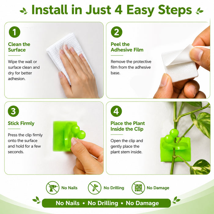 Plant Support Fixing Clips for Wall Climbers 
