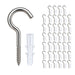 Screw-in Ceiling Cup Hook With Wall Plugs | Pack of 40