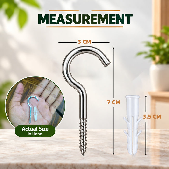 Screw hook measurements 7 cm. 