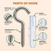 Screw hook and wall plug parts