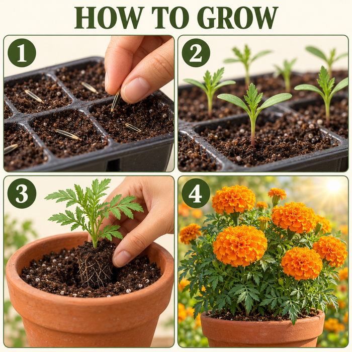 How to grow African Marigold Sondesh Orange