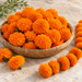 Fresh African Marigold Sondesh Orange blooms for floral decoration