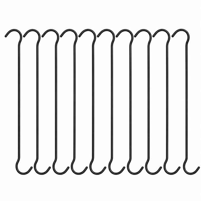 Pack of 10 Anandi Greens 16 inch S shaped hanging hooks