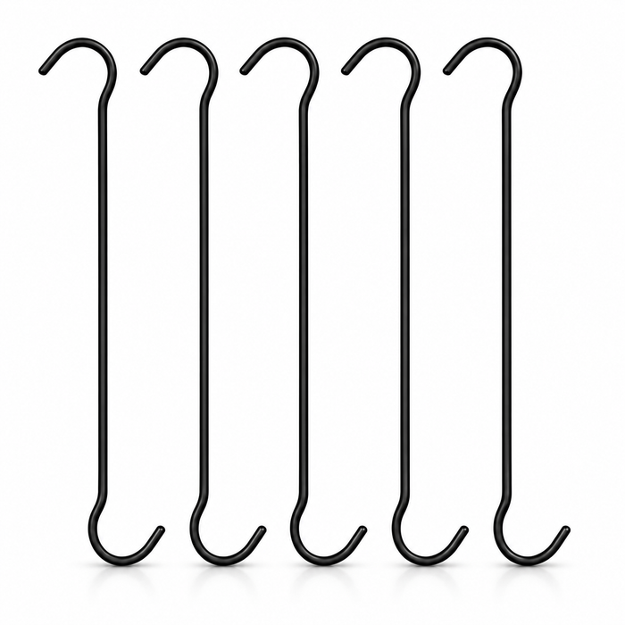 Pack of 5 Anandi Greens 16 inch S shaped hanging hooks