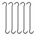 Pack of 5 Anandi Greens 16 inch S shaped hanging hooks