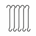 Pack of 5 Anandi Greens 8.5 inch S shaped hanging hooks