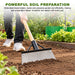 Garden scraper used for soil preparation and levelling