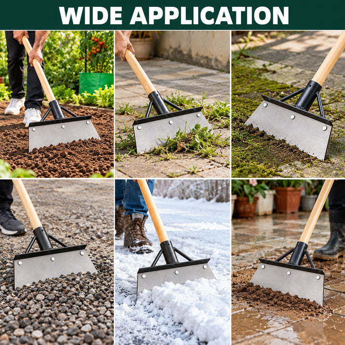Garden scraper applications for weeding and outdoor maintenance