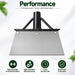 Garden scraper blade and reinforced metal construction