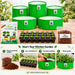 Anandi Greens Kitchen Garden Combo – growing steps with round-cell Seedling Tray and 100 g Cocopeat