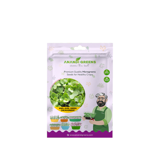 KNOL-KHOL GREEN (MICROGREEN) – original Anandi Greens packet on white background