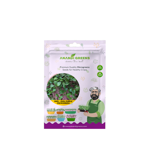 KNOL - KHOL PURPLE (MICROGREEN) – original Anandi Greens packet on white background