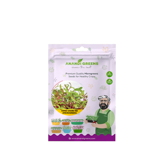 Swiss Chard IND (MICROGREEN) – original Anandi Greens packet on white background