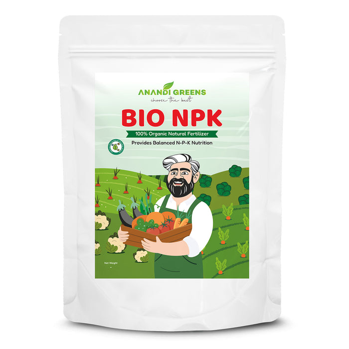 Bio NPK granules organic fertilizer front pouch – Anandi Greens