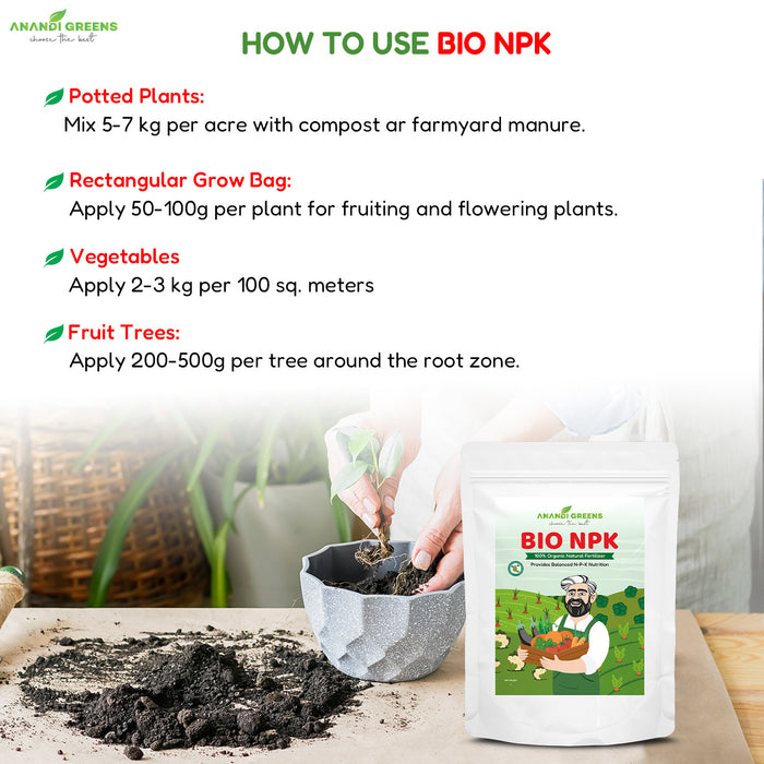 Bio NPK granules available in 450g and bulk pack sizes – Anandi Greens