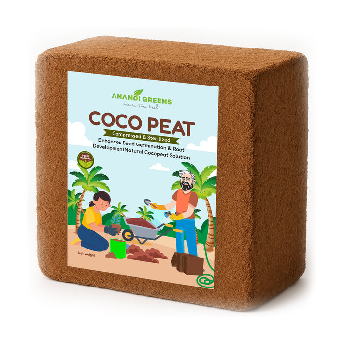 Cocopeat Low EC Brick 5 Kg Premium Cocopeat Block for Gardening
