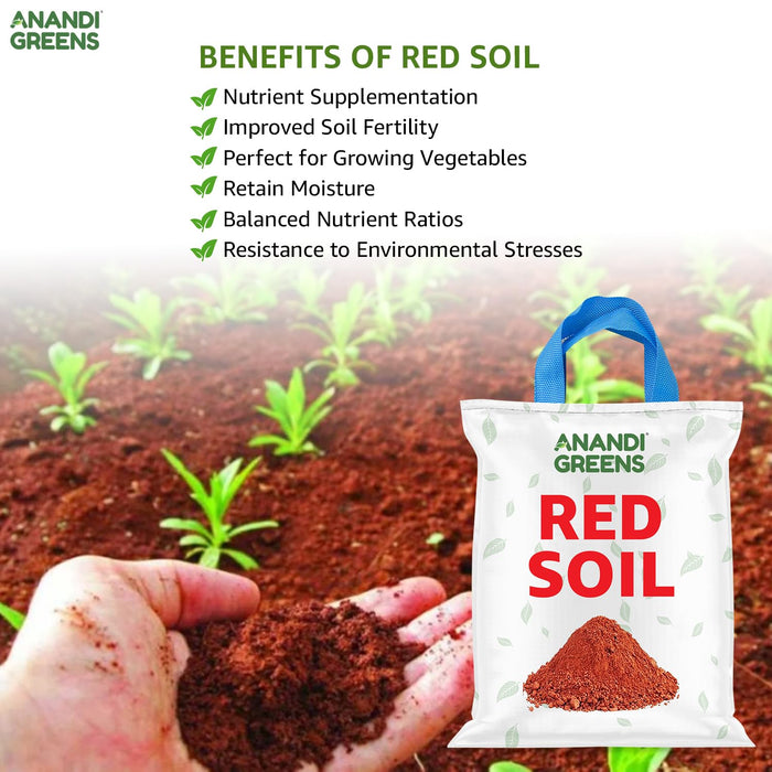 Garden red soil 1kg 5kg 10kg pack variants – natural pesticide free mineral soil – Anandi Greens
