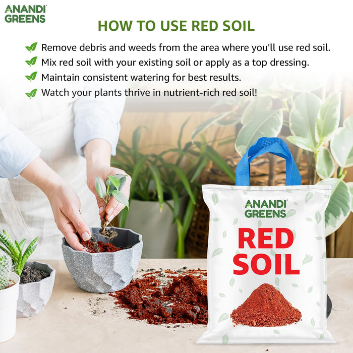 Red soil used in grow bag for vegetable garden planting