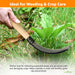 Using hand sickle for cutting grass easily with sharp serrated blade