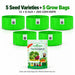 Anandi Greens leafy vegetable garden combo with 5 varieties in one combo pouch - image 1