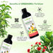 Applying Green Gro Plus liquid fertilizer to vegetable plants
