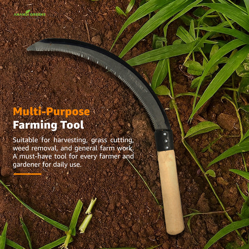Multi purpose sickle tool for harvesting, grass cutting and farming work
